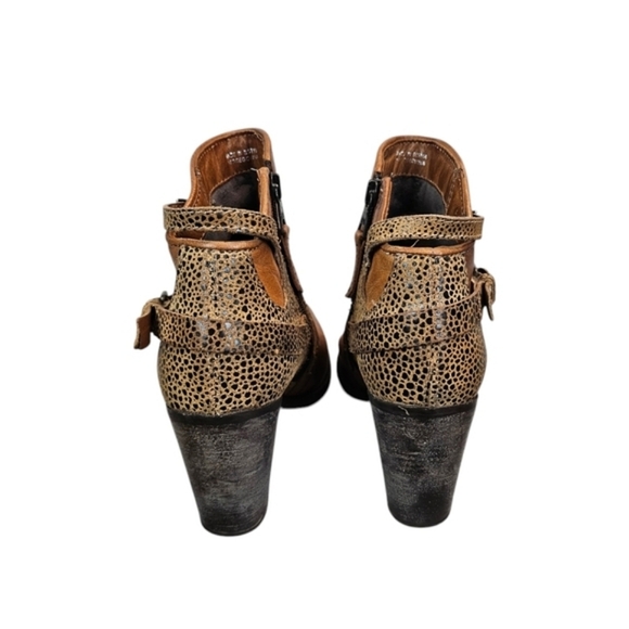 Miz Mooz Womens Verona Collection Leather Ankle Booties Sz 37 Boho Chic Rugged - Picture 6 of 10